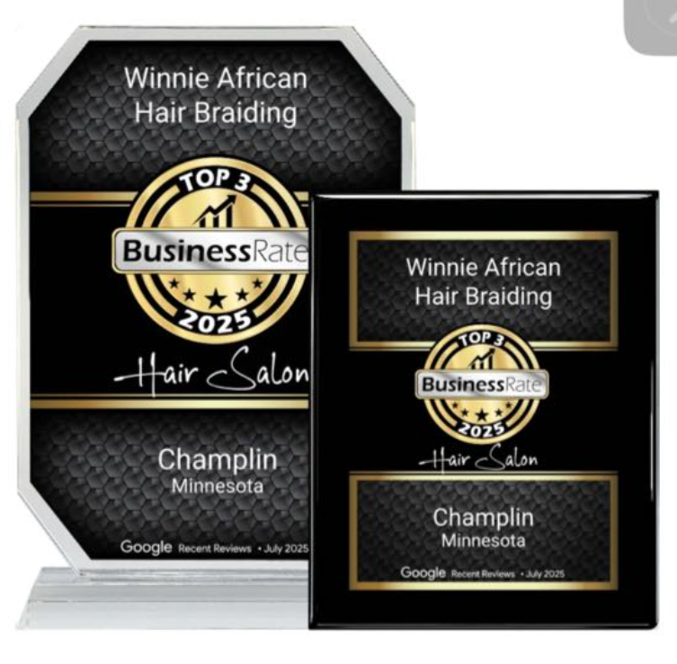 Winnie's African Hair Braiding BusinessRate Top 3 Hair Salon award 2025