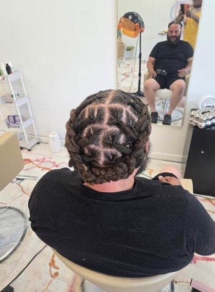 Braided updo crown